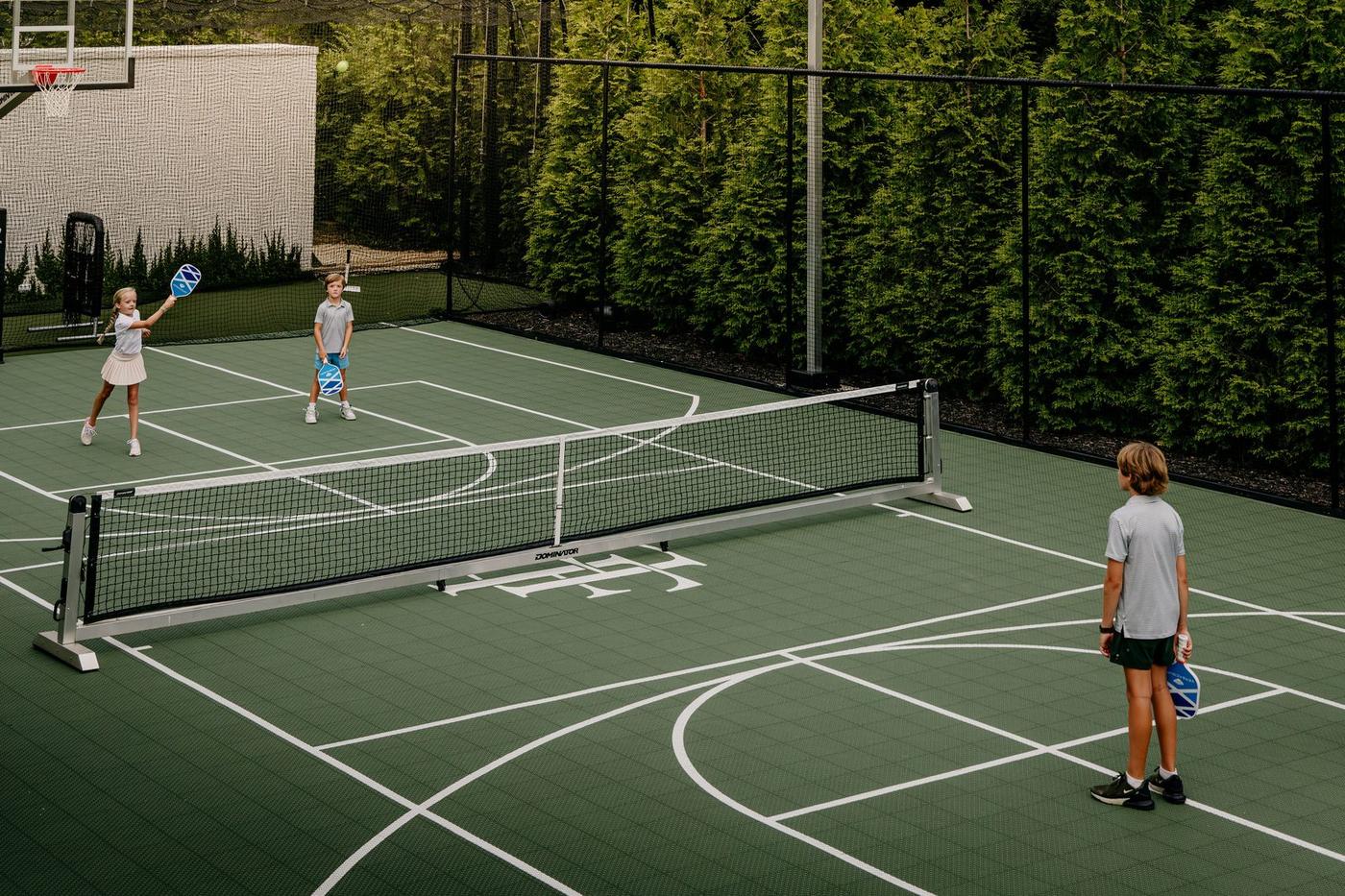Custom backyard court installation