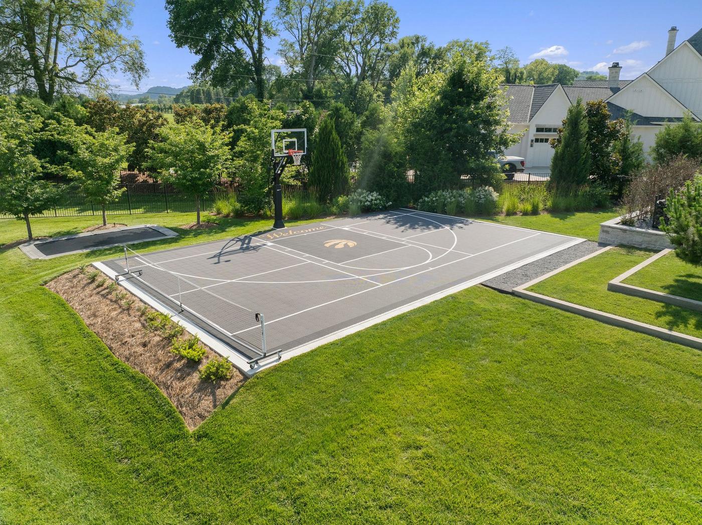 Tournament-grade basketball court