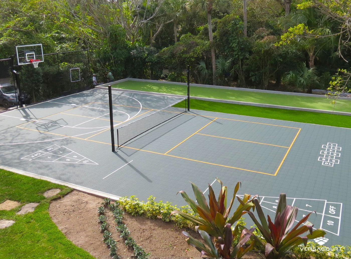 Multi-sport court layout