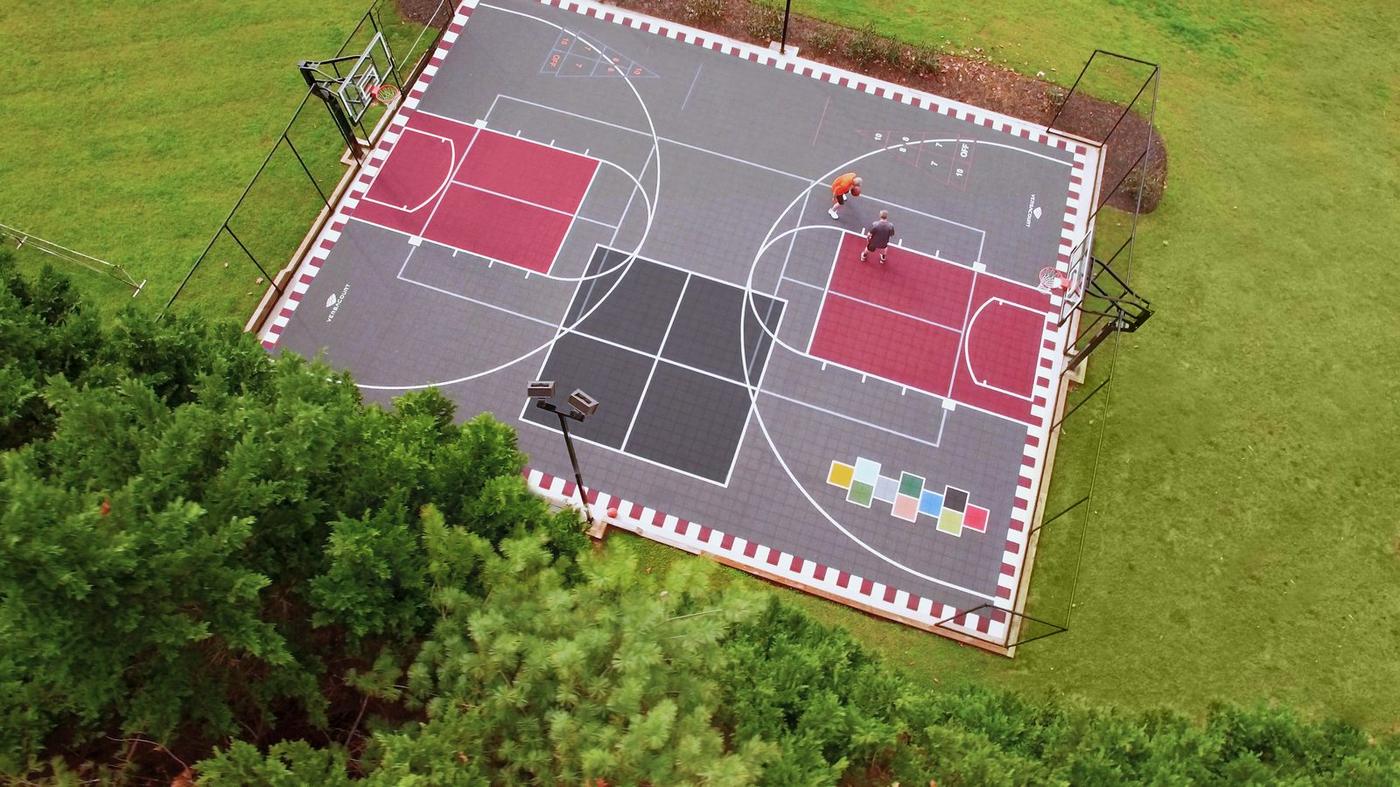 Multi-sport court overhead view